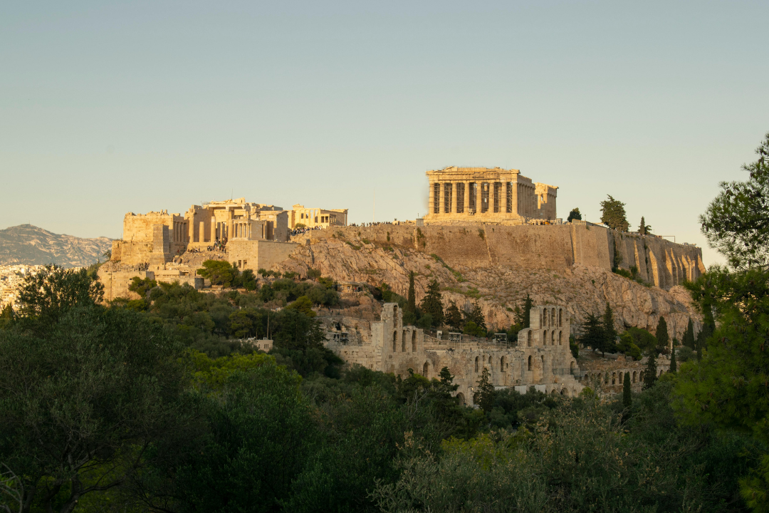 Acrópolis de Atenas al atardecer